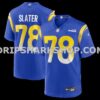 NFL1983aaM01-0c031a Mens Nike Jackie Slater Royal Los Angeles Rams Game Retired Player Jersey