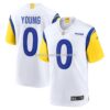 Mens Nike Byron Young White Los Angeles Rams Team Game Jersey
