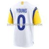 Mens Nike Byron Young White Los Angeles Rams Team Game Jersey
