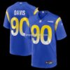 Mens Nike Tyler Davis Royal Los Angeles Rams Team Game Jersey