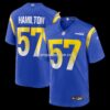 Mens Nike Ty Hamilton Royal Los Angeles Rams Team Game Jersey