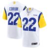 NFL19a9acG04-601029 Mens Nike Blake Corum White Los Angeles Rams Game Jersey