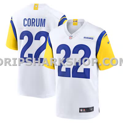 Mens Nike Blake Corum White Los Angeles Rams Game Jersey