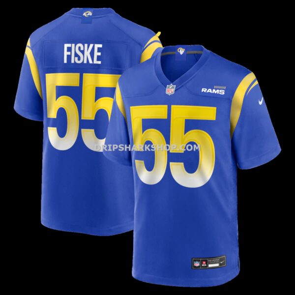 Mens Nike Braden Fiske Royal Los Angeles Rams Team Game Jersey
