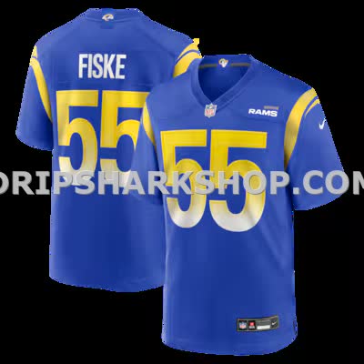 Mens Nike Braden Fiske Royal Los Angeles Rams Team Game Jersey