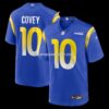 Mens Nike Britain Covey Royal Los Angeles Rams Team Game Jersey