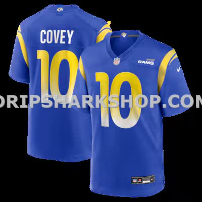 Mens Nike Britain Covey Royal Los Angeles Rams Team Game Jersey