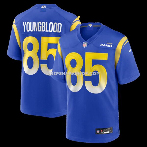 Mens Nike Jack Youngblood Royal Los Angeles Rams Game Retired Player Jersey