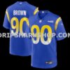 NFL19d1f5M01-8e2c2f Mens Nike Earnest Brown Iv Royal Los Angeles Rams Team Game Jersey