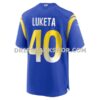 Mens Nike Jesse Luketa Royal Los Angeles Rams Team Game Jersey