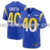 Mens Nike Jesse Luketa Royal Los Angeles Rams Team Game Jersey