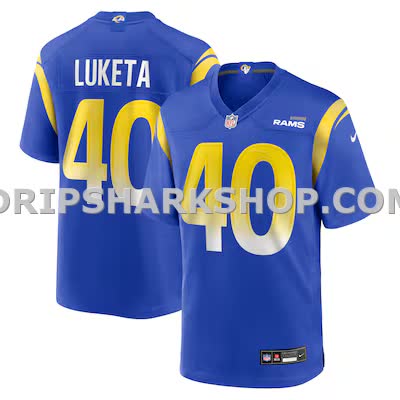 Mens Nike Jesse Luketa Royal Los Angeles Rams Team Game Jersey