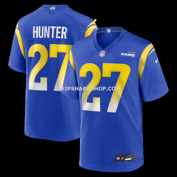 Mens Nike Jarquez Hunter Royal Los Angeles Rams Team Game Jersey