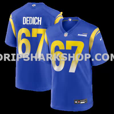 Mens Nike Justin Dedich Royal Los Angeles Rams Game Jersey