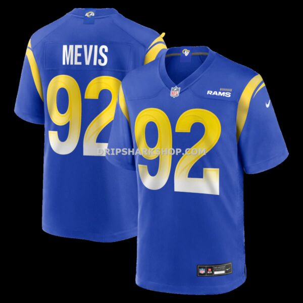 Mens Nike Harrison Mevis Royal Los Angeles Rams Team Game Jersey
