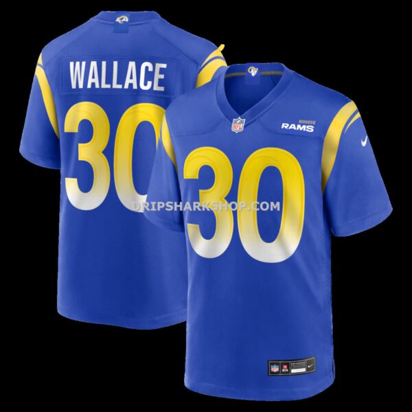 Mens Nike Josh Wallace Royal Los Angeles Rams Game Jersey