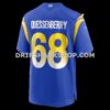 Mens Nike David Quessenberry Royal Los Angeles Rams Team Game Jersey