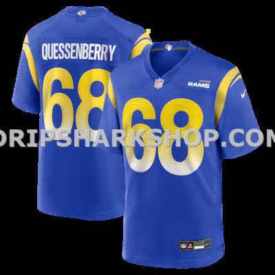 Mens Nike David Quessenberry Royal Los Angeles Rams Team Game Jersey