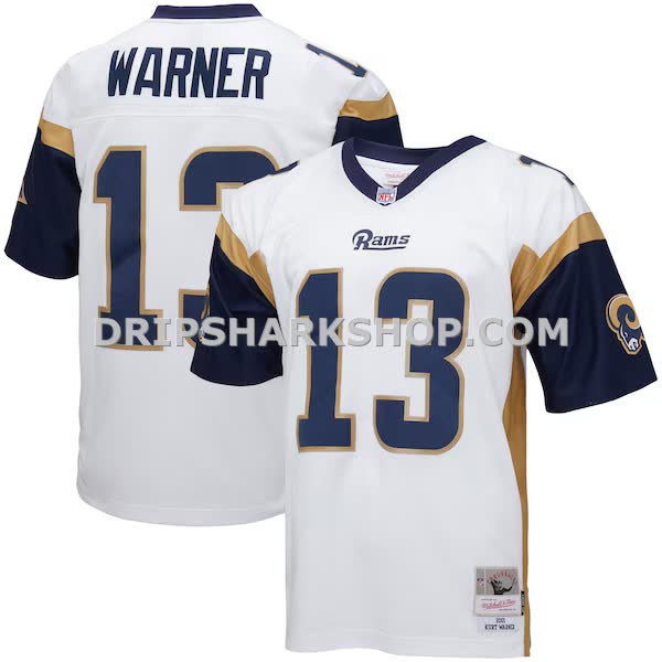 Mens Mitchell And Ness Kurt Warner White Los Angeles Rams Big And Tall 2001 Retired Player Replica Jersey Pi4995000
