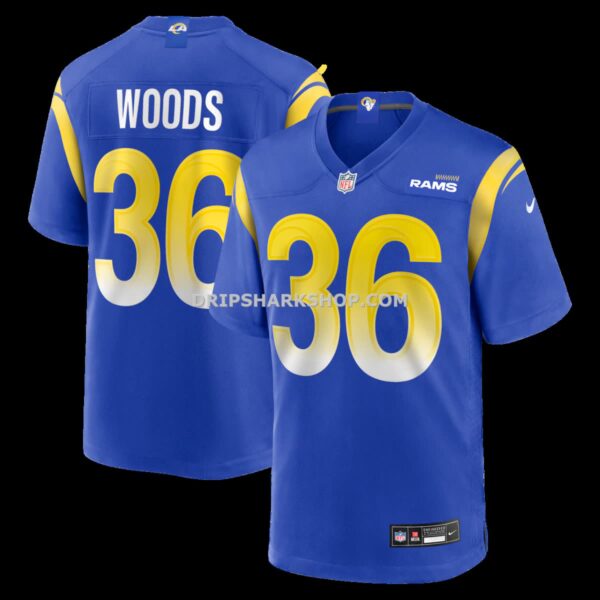 NFL19f231G04-acf1a3 Mens Nike Charles Woods Royal Los Angeles Rams Game Jersey