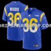 NFL19f231M01-1b7005 Mens Nike Charles Woods Royal Los Angeles Rams Game Jersey