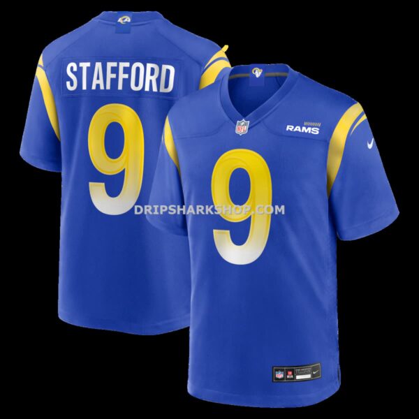 NFL19f6baG04-633123 Mens Nike Matthew Stafford Royal Los Angeles Rams Player Game Jersey