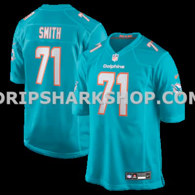 Mens Nike Kion Smith Aqua Miami Dolphins Game Jersey