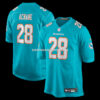 Mens Nike Devon Achane Aqua Miami Dolphins Player Game Jersey
