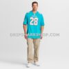 Mens Nike Devon Achane Aqua Miami Dolphins Player Game Jersey