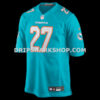 Mens Nike Ethan Bonner Aqua Miami Dolphins Game Jersey