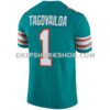 Mens Nike Tua Tagovailoa Aqua Miami Dolphins Alternate Vapor Limited Jersey Pi3924000
