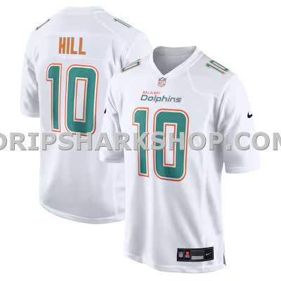 Mens Nike Tyreek Hill White Miami Dolphins Fashion Game Jersey