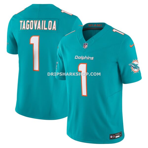 NFL2032e0G04-eb5560 Mens Nike Tua Tagovailoa Aqua Miami Dolphins Vapor Fuse Limited Jersey