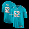 Mens Nike Patrick Paul Aqua Miami Dolphins Game Jersey