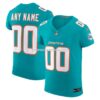 Mens Nike Aqua Miami Dolphins Vapor Fuse Elite Custom Jersey