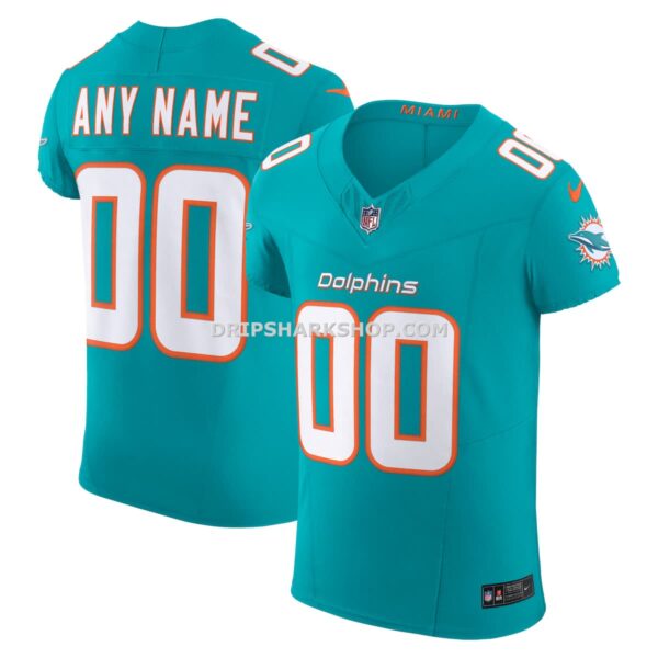 Mens Nike Aqua Miami Dolphins Vapor Fuse Elite Custom Jersey