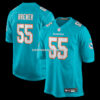 NFL205268G04-20d440 Mens Nike Aaron Brewer Aqua Miami Dolphins Game Jersey