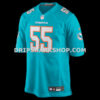 NFL205268G06-4aa0e3 Mens Nike Aaron Brewer Aqua Miami Dolphins Game Jersey