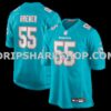 NFL205268M01-acb54a Mens Nike Aaron Brewer Aqua Miami Dolphins Game Jersey