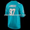 NFL20531eG06-f44c40 Mens Nike Rashard Lawrence Aqua Miami Dolphins Team Game Jersey