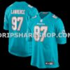 NFL20531eM01-7bf81c Mens Nike Rashard Lawrence Aqua Miami Dolphins Team Game Jersey