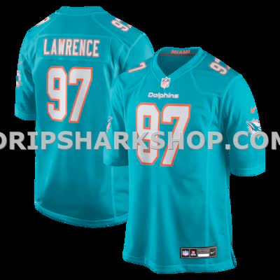Mens Nike Rashard Lawrence Aqua Miami Dolphins Team Game Jersey