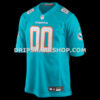 Mens Nike Aqua Miami Dolphins Custom Game Jersey