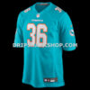Mens Nike Storm Duck Aqua Miami Dolphins Game Jersey
