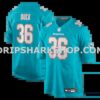 Mens Nike Storm Duck Aqua Miami Dolphins Game Jersey
