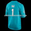 Mens Nike Number 1 Dad Aqua Miami Dolphins Game Jersey