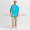 Mens Nike Number 1 Dad Aqua Miami Dolphins Game Jersey