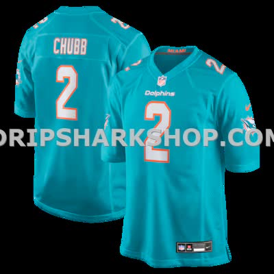 Mens Nike Bradley Chubb Aqua Miami Dolphins Game Player Jersey