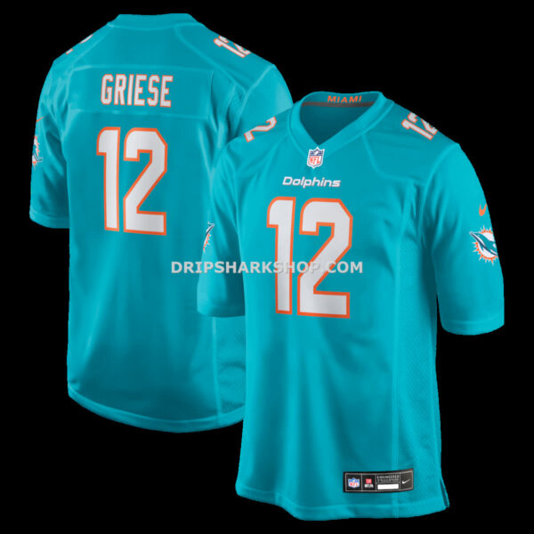 Mens Nike Bob Griese Aqua Miami Dolphins Game Retired Player Jersey