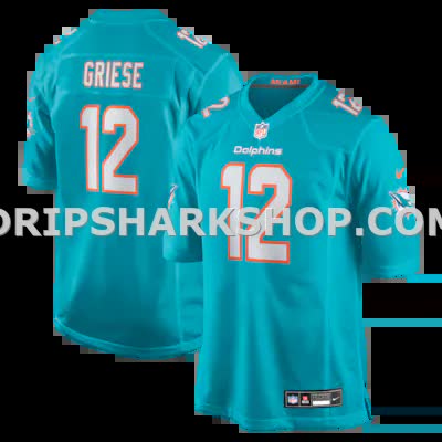Mens Nike Bob Griese Aqua Miami Dolphins Game Retired Player Jersey